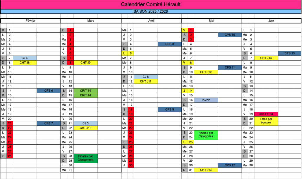 calendrier 2025-2026 - partie 2